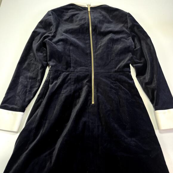 Ted Baker Small Velvet Black Dress Embellished Collar Wednesday Addams (Sz 1=4) - Picture 16 of 16